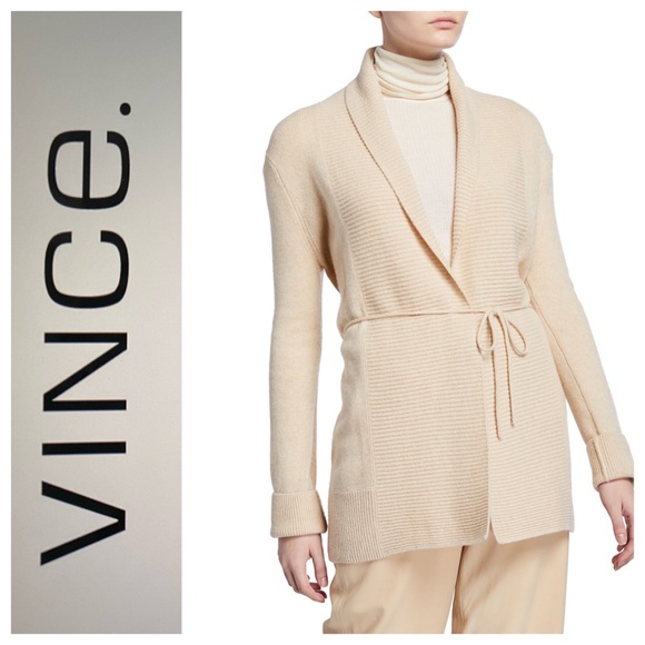 Vince Sweaters - NWT! $395 Vince Rib-Front Wool Cardigan